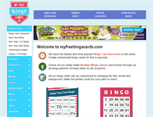 Tablet Screenshot of myfreebingocards.com